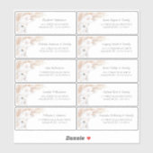 Pampas Grass White Gast Namen Adresetiketten Sticker (Vel)