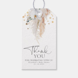 Pampas Grass White Orchids Exotic Bedankt Cadeaulabel