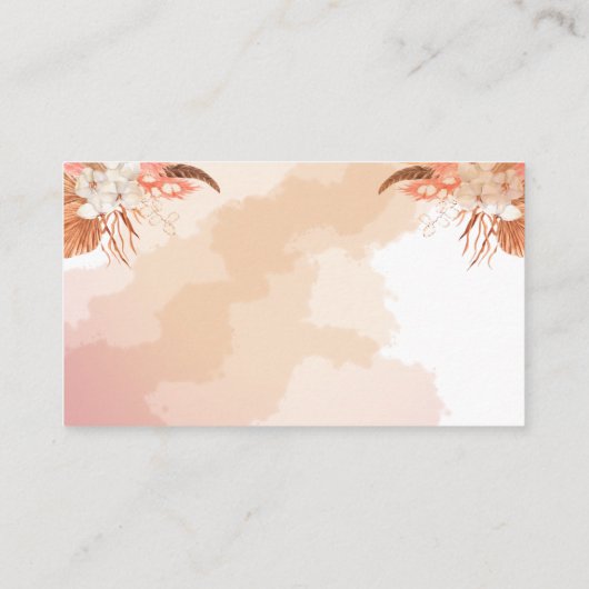 Pampas Grass | Wit-orchidee bloemen — luierspoelin Informatiekaartje (Achterkant)