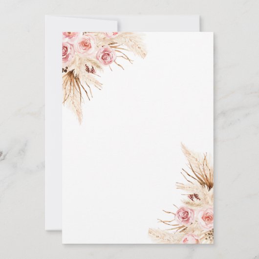 Pampas Grass Ze bindt het knoop Vrijgezellenfeest Kaart (Achterkant)