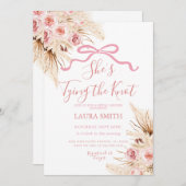 Pampas Grass Ze bindt het knoop Vrijgezellenfeest Kaart (Voorkant / Achterkant)