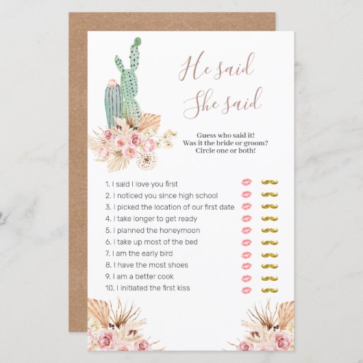 Pampas Grass zei dat ze games zei (Voorkant / Achterkant)