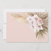 Pampas grast moderne botanische bohemische bruilof kaart (Achterkant)