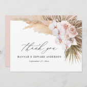 Pampas grast moderne botanische bohemische bruilof kaart (Voorkant / Achterkant)