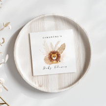 Pampas Lion baby shower uitnodiging Welkomstbord