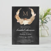 Pampas met groot, gedroogd palmzwart Vrijgezellenf Kaart (Staand voorkant)