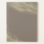 Pampas Natuurlijk Elegant Modern Goud Planner (Achterkant)