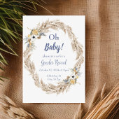 Pampas Neutral Tone Boho Genderonthulling Uitnodig Kaart