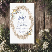 Pampas Neutral Tone Boho Genderonthulling Uitnodig Kaart