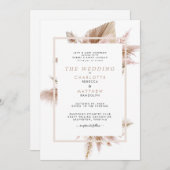 Pampas NeutralBeide reeksen de Uitnodiging van de  (Voorkant / Achterkant)