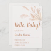Pampas Neutrale Toon Boho Geslacht Revealering Kaart (Voorkant / Achterkant)
