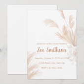 Pampas Neutrale Toon Boho Kaart (Voorkant / Achterkant)