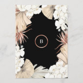 Pampas Onyx Premium - Roos Gold Cirkelmonogram Menu (Achterkant)