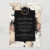 Pampas Onyx Premium - Roos Gold Cirkelmonogram Menu (Voorkant)