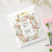 Pampas Palm Loof Wit Blozen Bloem Rustieke Boho Bedankzakje (Gezegeld)