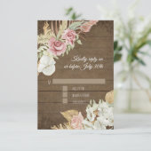 Pampas Palm Roos Wreath Rustiage RSVP (Staand voorkant)