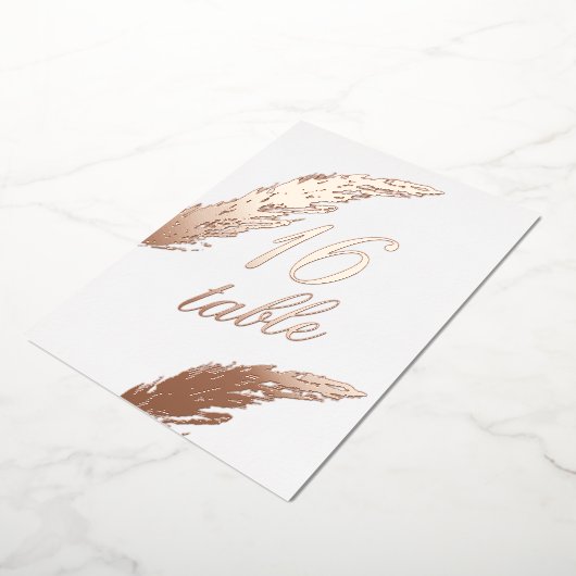 Pampas Ppress Foilage Folie Table Number Folie Uitnodiging (Gedraaid)