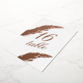 Pampas Ppress Foilage Folie Table Number Uitnodiging (Gedraaid)