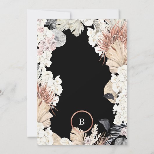 Pampas Premium | Monogram goudolie | Zwarte Onyx Kaart (Achterkant)