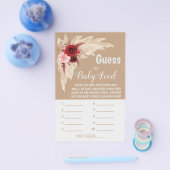 Pampas raad de Baby Baby shower game Kaart (Enkel)