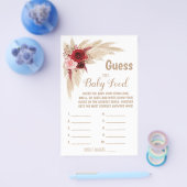 Pampas raad de Baby Baby shower game Kaart (Enkel)