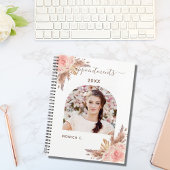 Pampas roos goudflorals foto 2023 planner