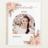 Pampas roos goudflorals foto 2023 planner (Voorkant)