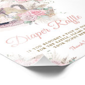 Pampas Roze Bloemenschommelpaard Luierloterij Foto Afdruk (Hoek)