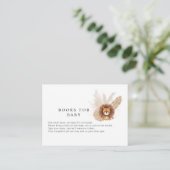 Pampas schattig Lion baby shower Informatiekaartje (Staand voorkant)