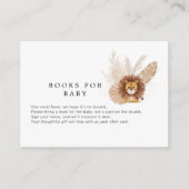 Pampas schattig Lion baby shower Informatiekaartje (Voorkant)