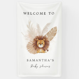 Pampas schattig Lion baby shower Spandoek