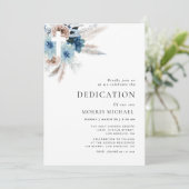 Pampas Stoffig Blauw Toewijding Kaart (Staand voorkant)