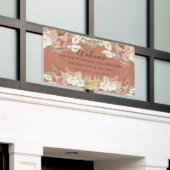 Pampas Terra Cotta Blush Pink Floral Beach Weddens Spandoek (Buitenkant Gebouw)