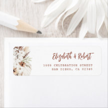 pampas terracotta label aangepast adres