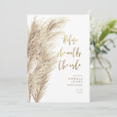 Pampas voor ze het Aisle Vrijgezellenfeest loopt Kaart (Staand voorkant)