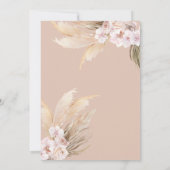 Pampas Wedding nodigboho beige Kaart (Achterkant)