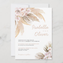 Pampas Wedding nodigboho beige