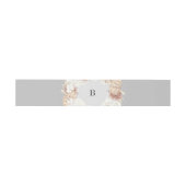 Pampas Wreath Gray Elegant Ultimate Mod Monogram Uitnodigingen Wikkel (Vlak)