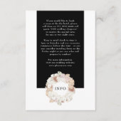 Pampas Wreath Modern White Elegant Monogram Simple Informatiekaartje (Voorkant)