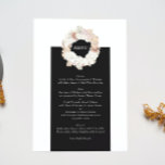 Pampas Wreath Modern White Elegant Monogram Simple Menu<br><div class="desc">Pampas Wreath Modern White Elegant Monogram Simple Menu</div>