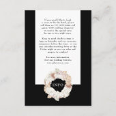 Pampas Wreath Onyx Black Premium Elegant Monogram Informatiekaartje (Voorkant)