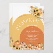 Pampas Zonnebloem Pompoen is op de weg baby shower Kaart (Voorkant / Achterkant)