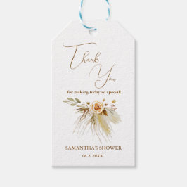 Pampasgras aquarel boho elegant Dank je Cadeaulabel