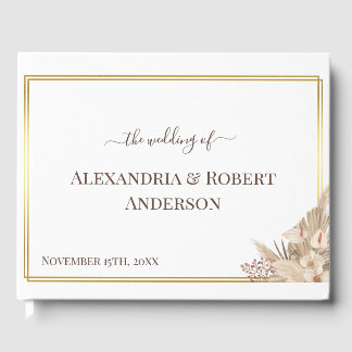 Pampasgras Aquarel Trouwgastenboek Gastenboek