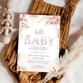 Pampasgras Baby Shower Kaart