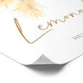 Pampasgras baby shower - Lemonade Poster (Hoek)