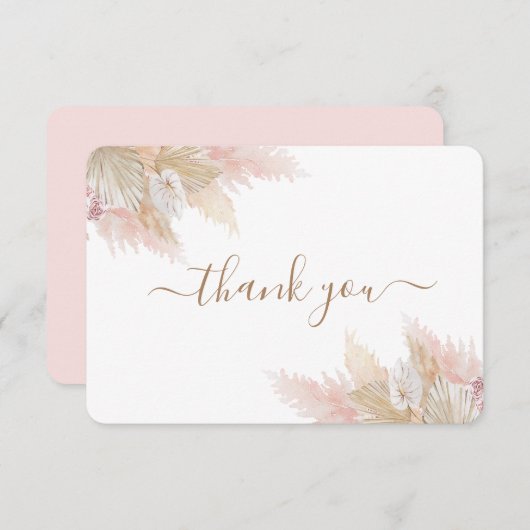 Pampasgras bedankkaart (Voorkant / Achterkant)