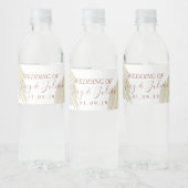 Pampasgras Beige Boheem Huwelijk Waterfles Etiket (Flessen)