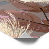 Pampasgras & Bladeren Aardse Boheemse Bruiloft Poster (Hoek)