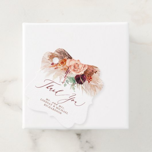 Pampasgras Bloem Aardenwerk Trouw Dank Je Bedankjes Labels (In situ)